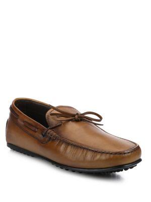 Tod's Burnished Leather City Driver Moccasins