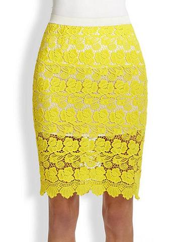 Rebecca Minkoff Angelica Floral Lace Skirt