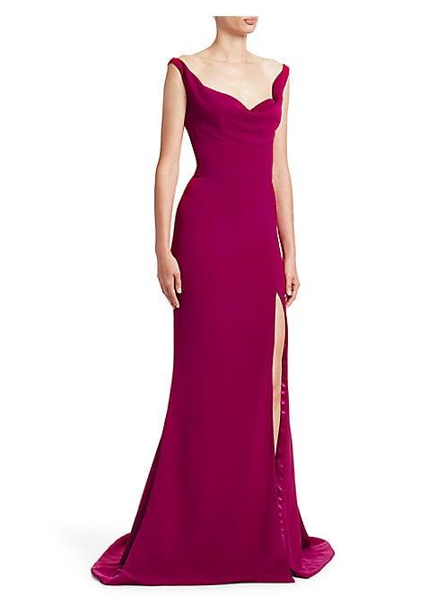 Gustavo Cadile Portrait Exposed Corset Side Slit Gown