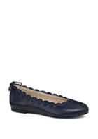 Jack Rogers Lucie Ii Scalloped Leather Ballet Flats