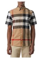 Burberry Giant Exploded Check Stretch Cotton Shirt