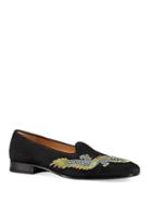 Gucci Suede Loafer With Dragon Embroidery