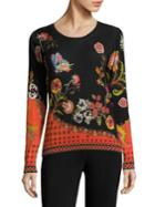Etro Floral Silk & Cashmere Pullover