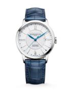 Baume & Mercier Classima 10272 Dual Time Stainless Steel & Alligator Strap Watch