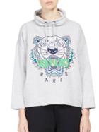 Kenzo Embroidered Tiger Icon Funnelneck Cotton Sweatshirt