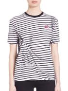 Mcq Alexander Mcqueen Striped Pleated T-shirt