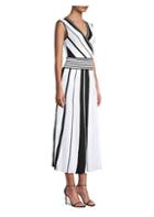 Missoni Stripe Plisse Knit A-line Midi Dress