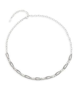 Adriana Orsini Pave Chain Link Choker/silvertone