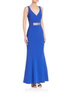 Laundry By Shelli Segal Halloway Stretch Crepe Gown