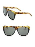 Saint Laurent Two-tone Oversized Tortoiseshell Sunglasses
