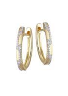 Jude Frances Lisse Uptown Oval Diamond & 18k Yellow Gold Hoop Earrings