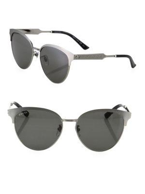 Gucci 57mm Metallic Cat Eye Sunglasses