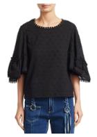 See By Chloe Embroidered Cotton Blouse