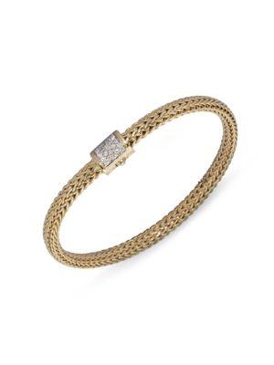 John Hardy Classic Chain Diamond & 18k Gold Extra-small Bracelet