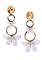 Lele Sadoughi Trumpet Lily Chandelier Drop Earrings