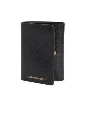 Alexander Mcqueen Natural Grain Leather Trifold Wallet