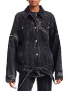 Givenchy Oversized Denim Jacket With Zip-off Sleeves