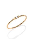 Zoe Chicco Diamond & 14k Yellow Gold Horizontal Baguette Ring