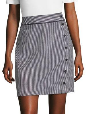 Boss Denim Striped Skirt