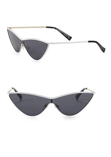 Le Specs Luxe Adam Selman X Le Specs Luxe The Fugitive White Sunglasses