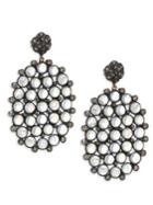 Nina Gilin Diamond & Moonstone Drop Earrings