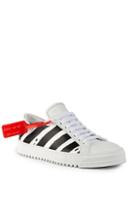 Off-white Diagonal Stripe Leather Sneakers