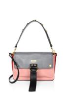 Moschino Colorblock Faux Leather Shoulder Bag