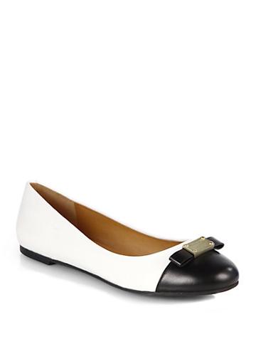 Marc By Marc Jacobs Tuxedo Bicolor Leather Ballet Flats
