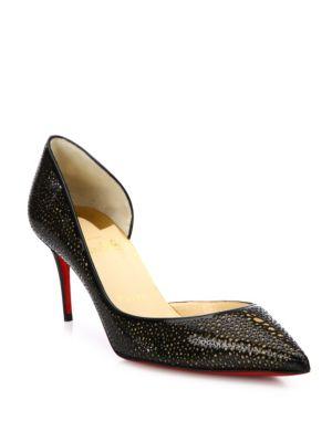Christian Louboutin Lasercut Patent Leather D'orsay Pumps