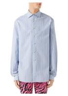 Gucci Oversize Cotton Shirt With Stripes