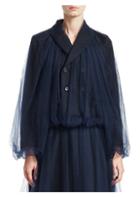 Noir Kei Ninomiya Tulle Overlay Wool Blazer