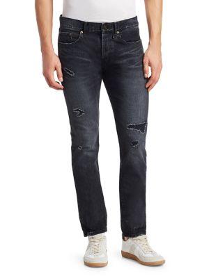 Saint Laurent Rip & Repair Slim-fit Jeans