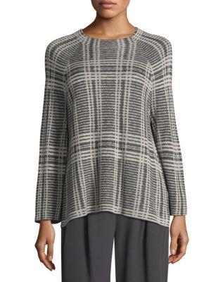 Eileen Fisher Printed Roundneck Box Top