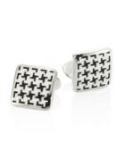 David Donahue Houndstooth Sterling Silver Cuff Links