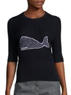 Thom Browne Embroidered Whale Sweater
