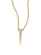 Ef Collection Mini Dagger Diamond & 14k Yellow Gold Pendant Necklace