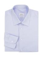 Brioni Regular-fit Chevron Cotton Dress Shirt
