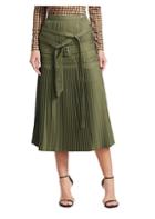 Rokh Pleated Wrap Midi Skirt