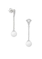 Majorica Exquisite Faux-pearl & Crystal Chain Drop Earrings