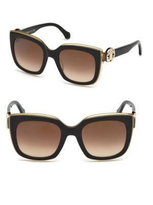 Roberto Cavalli Monogram Crest Square Sunglasses