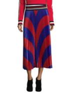 Tommy Hilfiger Collection Colorblock Pleated Midi Skirt