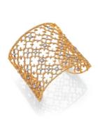 Alexis Bittar Elements Gilded Muse Crystal Studded Lace Cuff Bracelet
