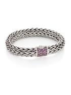 John Hardy Classic Chain Pink Sapphire & Sterling Silver Large Bracelet
