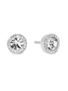 Michael Kors Brilliance Crystal Stud Earrings/silvertone
