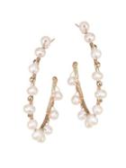 Rosantica Dada Pearl Goldtone Hoop Earrings