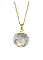 Shana Gulati Duoro Diamond, Sliced Raw Diamond & Labradorite Pendant Necklace