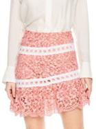 Sandro Devon Tiered Lace Mini Skirt