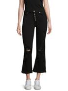 7 For All Mankind Ali Distressed Cropped Flare Jeans