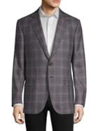 Isaia Classic-fit Plaid Wool Sportcoat