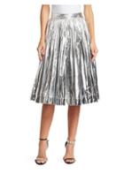 Calvin Klein 205w39nyc Metallic Pleated A-line Skirt